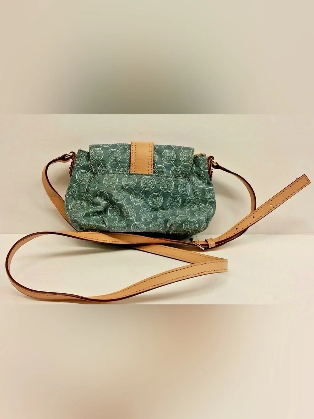 Limited Edition Michael Kors Denim Crossbody with Tan Leather Trim